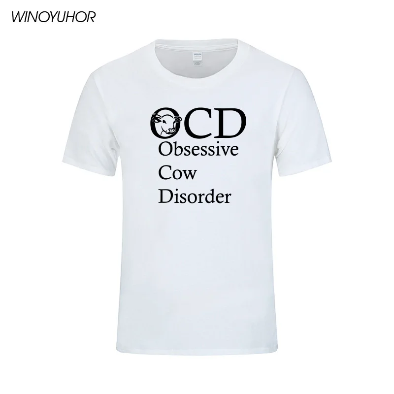 OCD Obsessive Cow Disorder забавная Футболка с принтом для мужчин 2020 Новая летняя футболка
