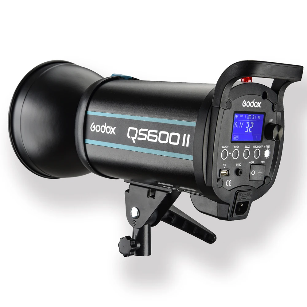 Godox QS600 II 600Ws GN76 профессиональный студийный стробоскоп со встроенным 2 4G