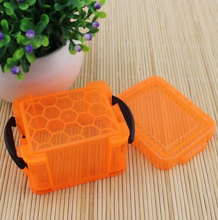 Пластиковая мини-коробка для хранения сережек карамельных цветов | Дом и сад