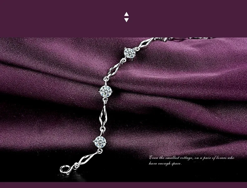 Женский браслет из серебра 925 пробы с аметистом | Украшения и аксессуары