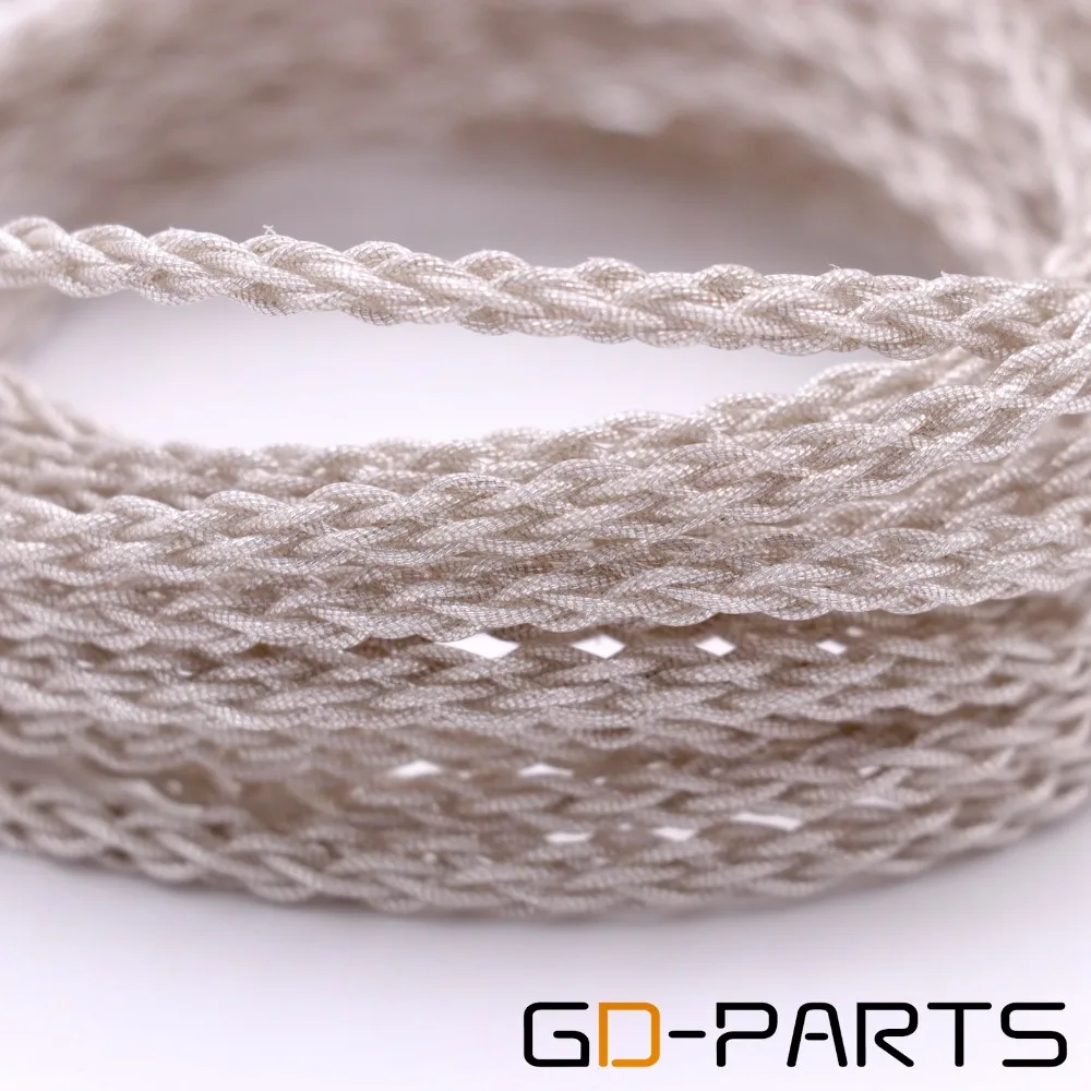 GD PARTS 1 2 м гибкий 6N OCC Платиновый кабель для наушников DIY Hifi аудио наушники