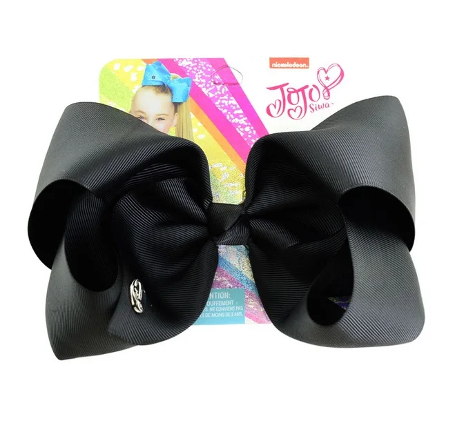 NO.4 1 шт. 8 дюймов Большой Grosgrain бантик из тесьмы для волос шпилька девушка лук с клипсы со стразами ребенок бутик заколок для волос банты для волос, аксессуар A72 - Цвет: NO.4