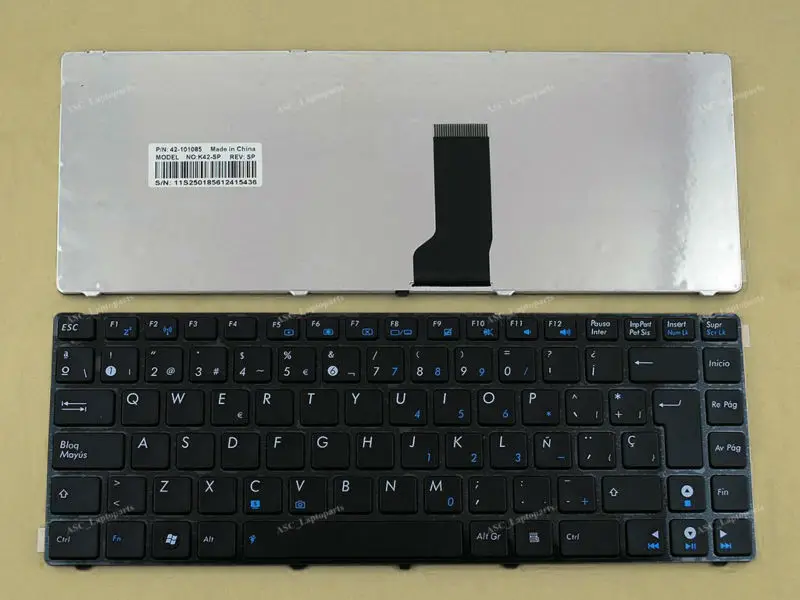 

New SP SpanishTeclado Keyboard For ASUS UL30VT U30JC U30SD U31F U31JG U31SD U31SG U35F Laptop Black NO Frame WIN8