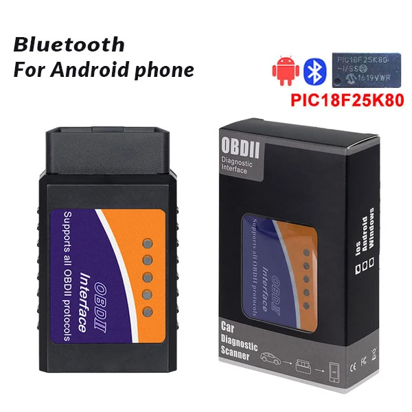 ELM327 V1.5 Bluetooth/Wi-Fi OBD2 V1.5 Mini Elm 327 PIC18F25K80 чип автоматический диагностический инструмент протокол OBDII для Android/IOS/Windows - Цвет: ELM327  Bluetooth
