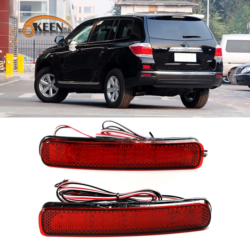 OKEEN 2 шт. светодиодный задний бампер отражатель светильник для Toyota Highlander 2011 2012 2013