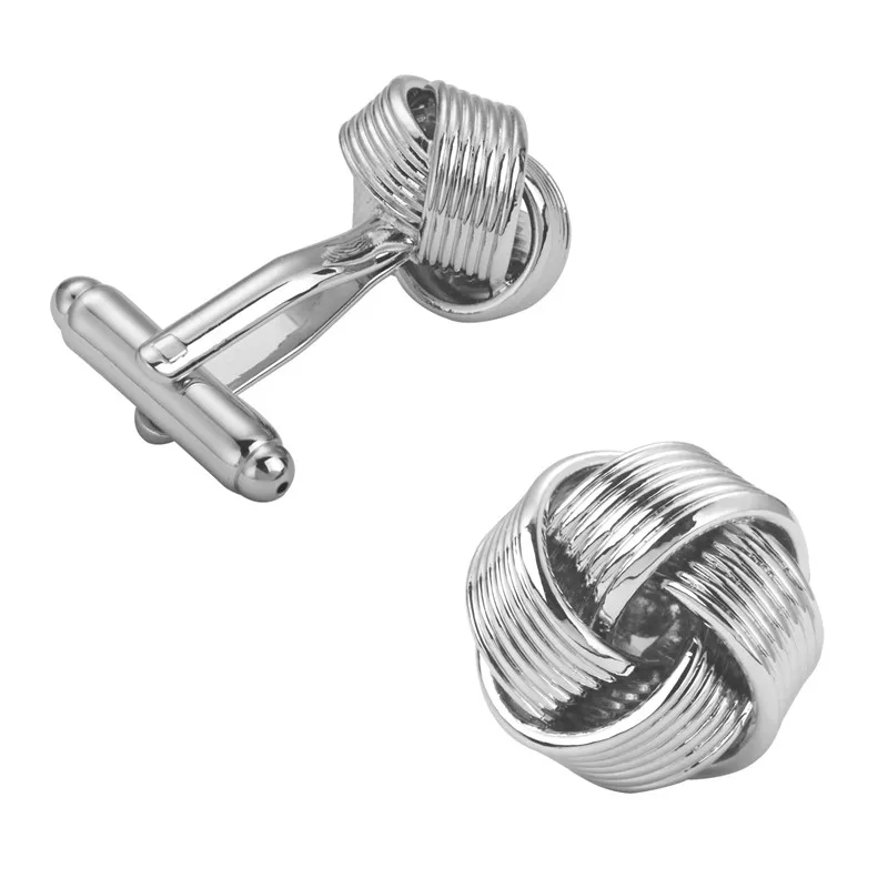 KC Высокое качество Новые рубашки мужские серебристые многожильные Запонки