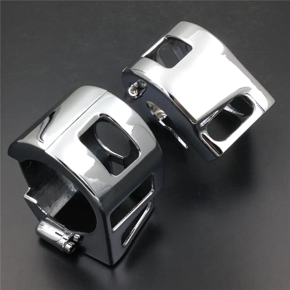 

Chrome Switch Housing Covers For Kawasaki Vulcan 900 2000 Yamaha Roadstar XVS V-star 650 Suzuki Boulevard M95 Motorcycle Parts