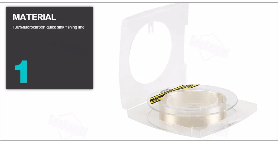 SeaKnight Высокое качество восемь размеров углеродное волокно Lear Fly Line 3LB-32LB прозрачная линия для раковины Фторуглеродные рыболовные линии 100 м