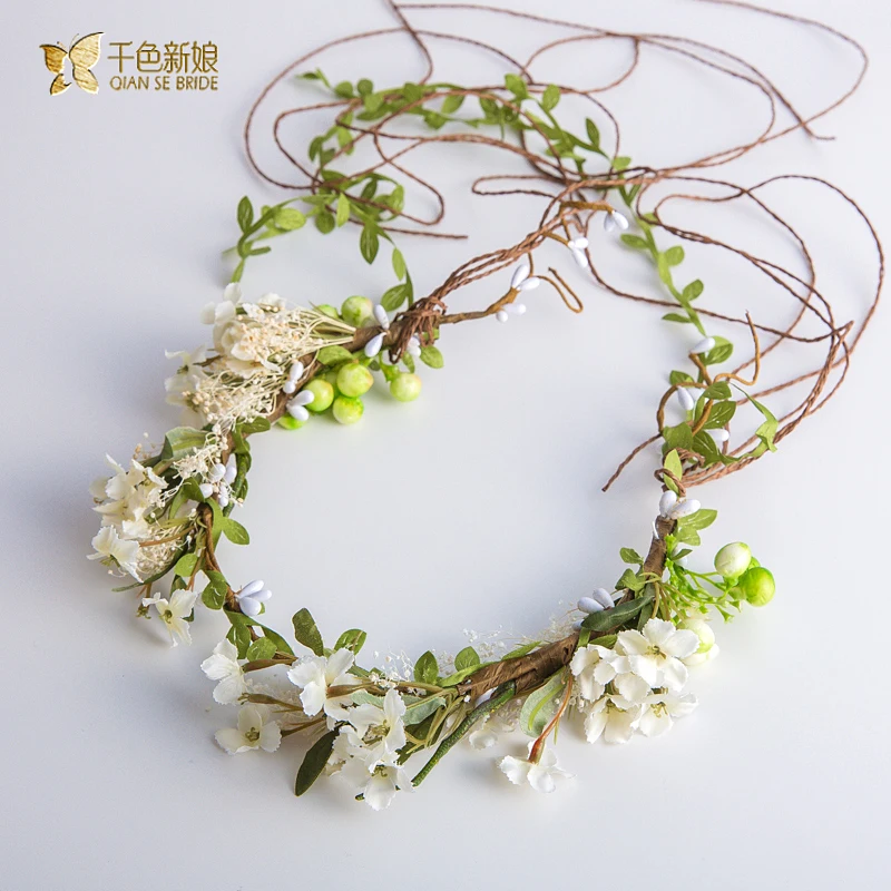 Gorgeous leaf wreath headband floral hairband women cute jewelry hair ornaments bridal crown wedding accessories gifts jingru | Украшения и