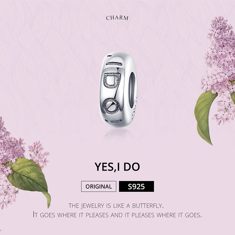 Bamoer Promise, подвеска, подходит к оригиналу, 925, браслет, браслет, подарок на свадьбу, из стерлингового серебра 925 пробы, модное ювелирное изделие SCC1215