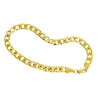 luxury curb bracelet gold filled womens mens cuban chain 8mm9