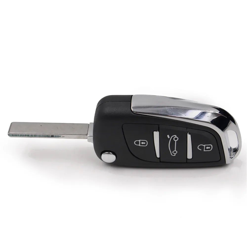 Keyecu DS модифицированный складной дистанционный брелок 3 кнопки для Citroen C2 C3 433 МГц