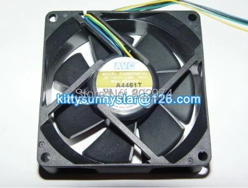 Новый оригинальный mulfan для 8 см AVC 8025 DA08025B12U 12 В 0.35a 4 Провода охлаждения корпуса