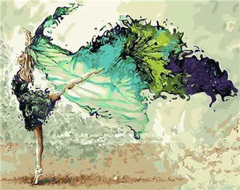 G006 DRAWJOY картина в рамке с животными, сделай сам, картина по номерам, настенное искусство, сделай сам, холст, картина маслом, домашний декор для гостиной, 40*50 см - Цвет: G006