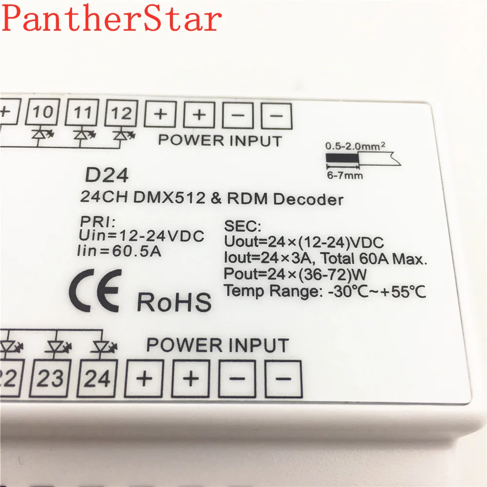Новый D24 DC5V-24V вход 3A * 24CH выходной дисплей Din rail постоянное напряжение 24 канала CV