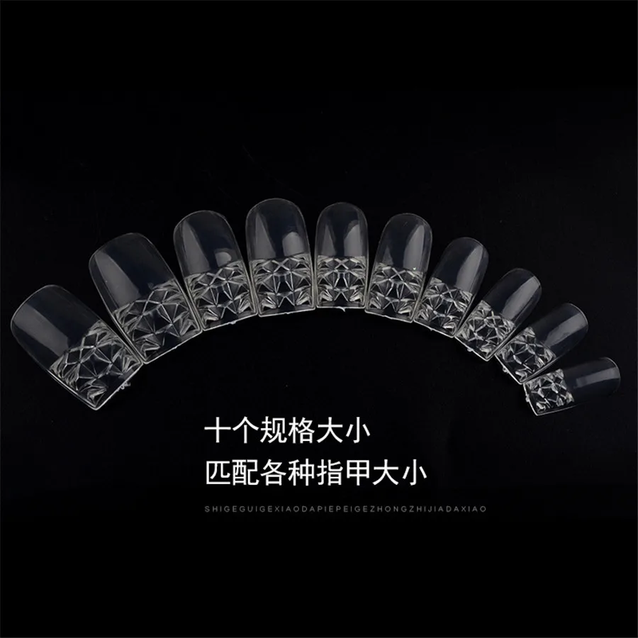 Прозрачные глянцевые накладные ногти 500 шт./компл. корейские акриловые УФ салоны