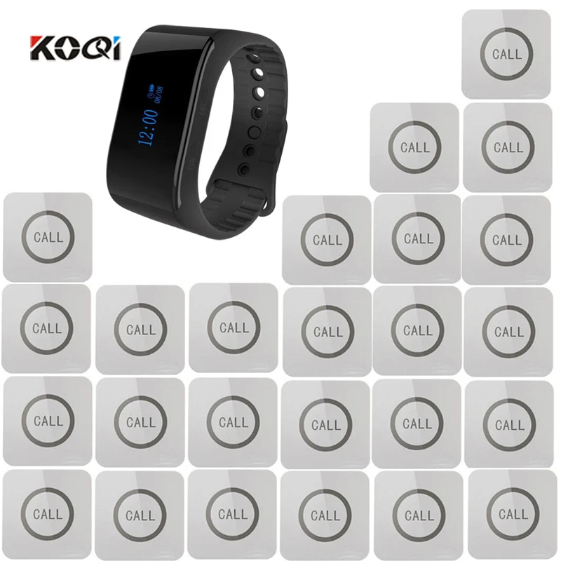 Беспроводной система вызова медсестры медсестер часы 1 smart наручные пейджер с 25