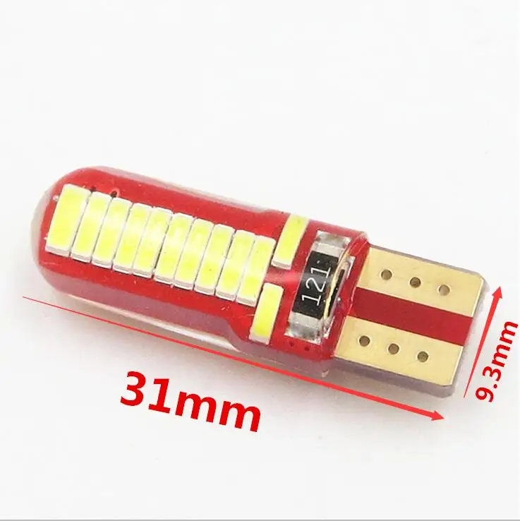 T10 24SMD 4014 светодиодный автомобильный мини Canbus габаритные огни номерного знака