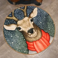 cartoon lovely animal round carpet living room tea table bedroom home mat