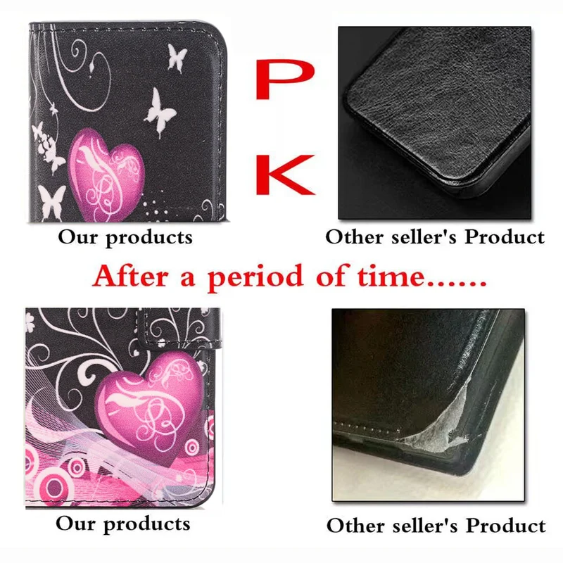 Роскошный кожаный флип кошелек Love Heart мягкий чехол из ТПУ для LG G2 Mini G3 G4 G5 Stylus D680 D690