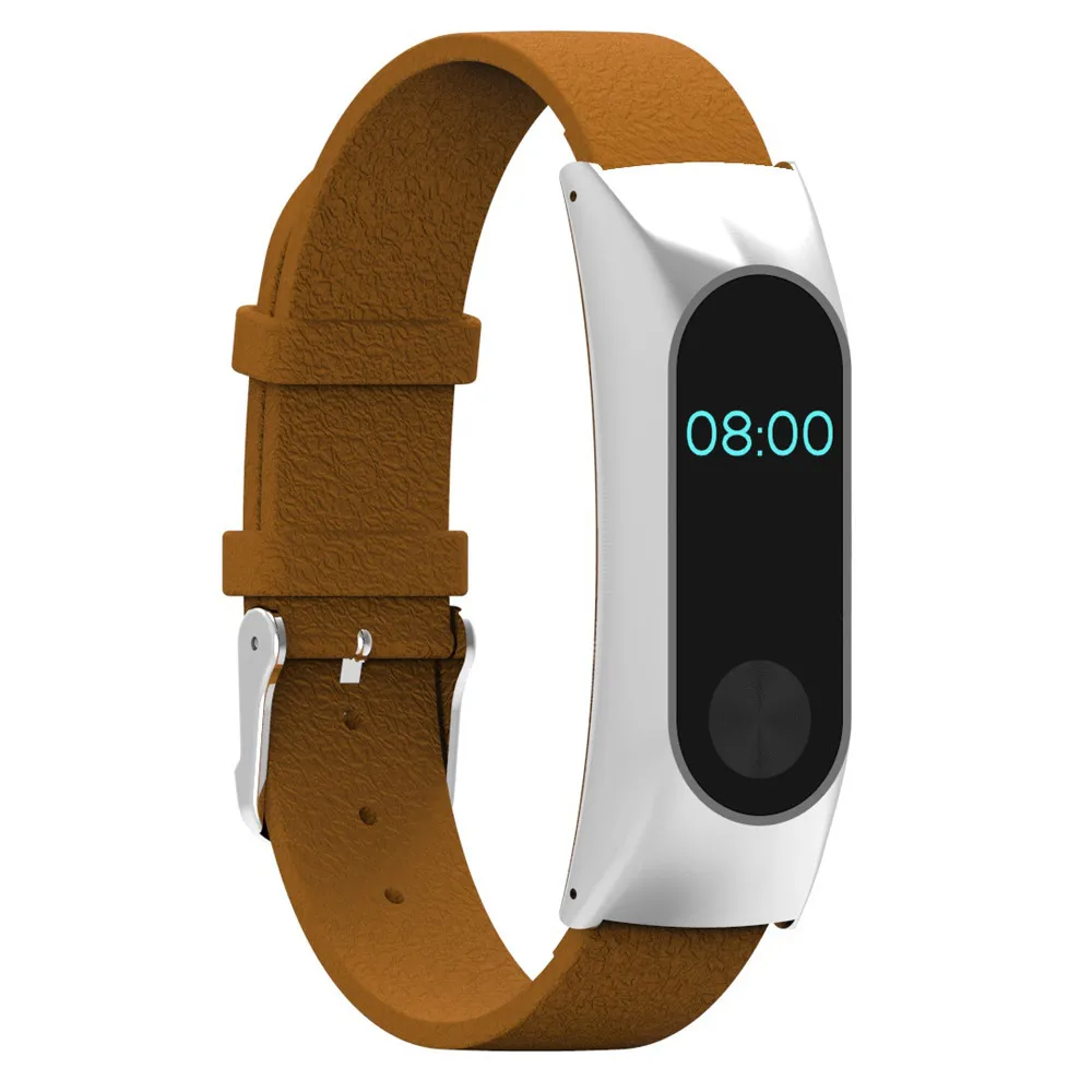 OTOKY для mi band 2 умный кожаный браслет сменный Браслет с ремешком+ металлический чехол для Xiaomi mi Band 2 браслет EY13