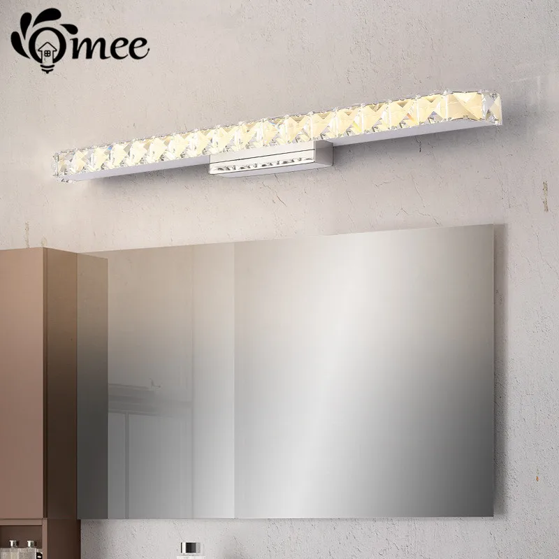 Современное светодиодное зеркало Хрустальное настенное освещение промышленный