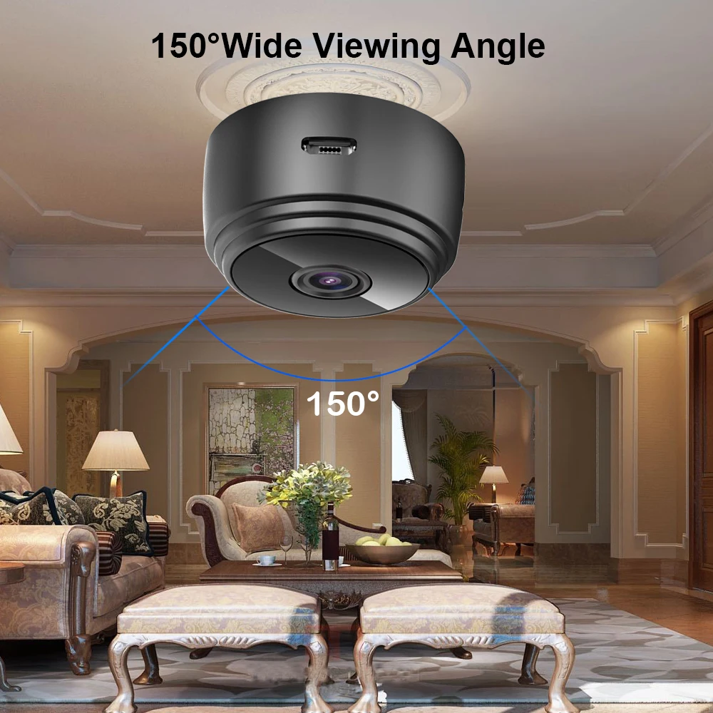 Горячая продажа 1080P беспроводная мини камера WIFI P2P поддержка движения Detectio Max 128G