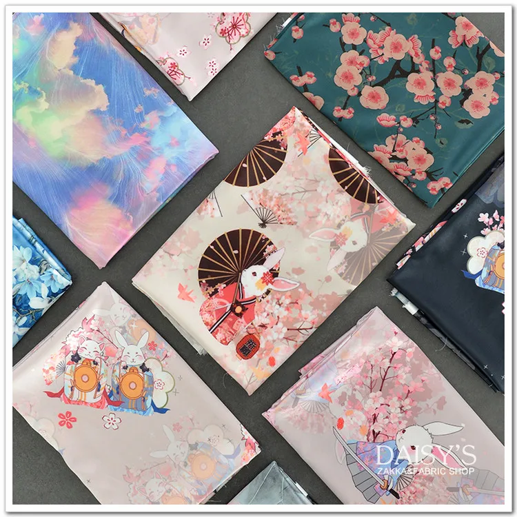 Тканевая юбка с цифровым принтом Cheongsam Hanfu DIY|Ткань| |