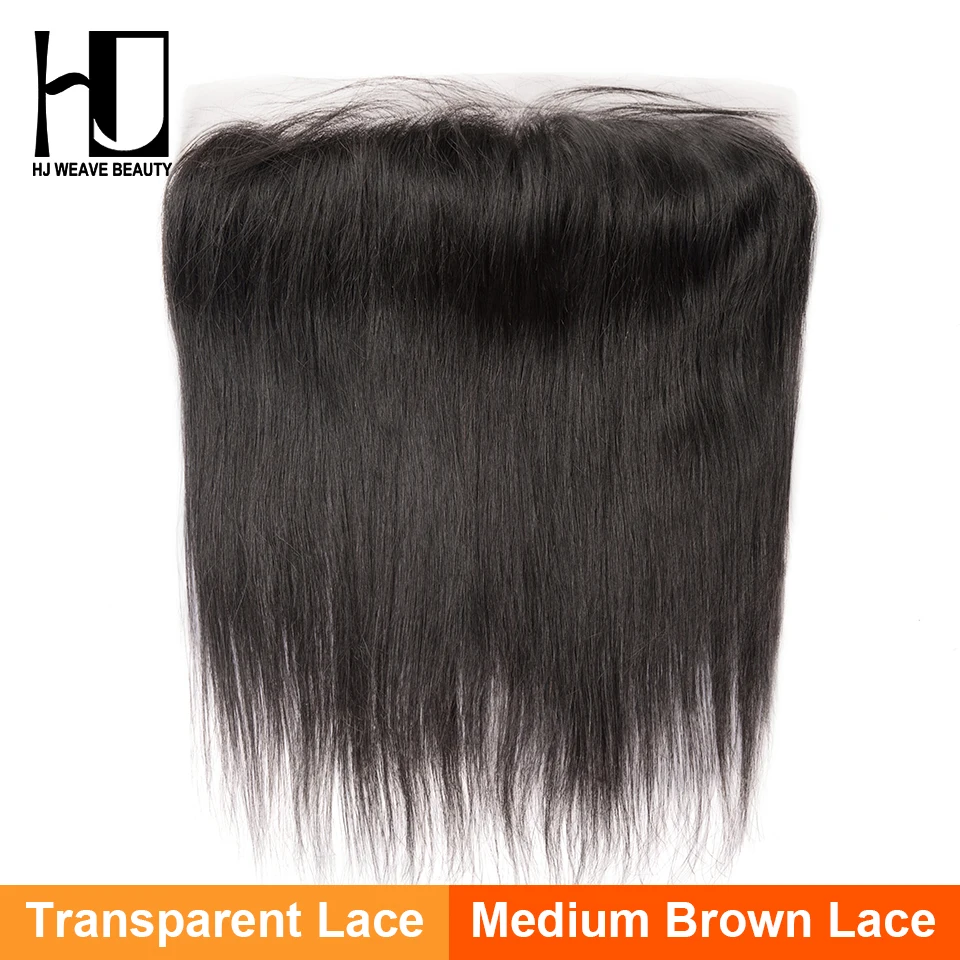 HJ Weave Beauty индийские прямые 13*4 кружевные фронтальные прозрачные Закрытие 100%