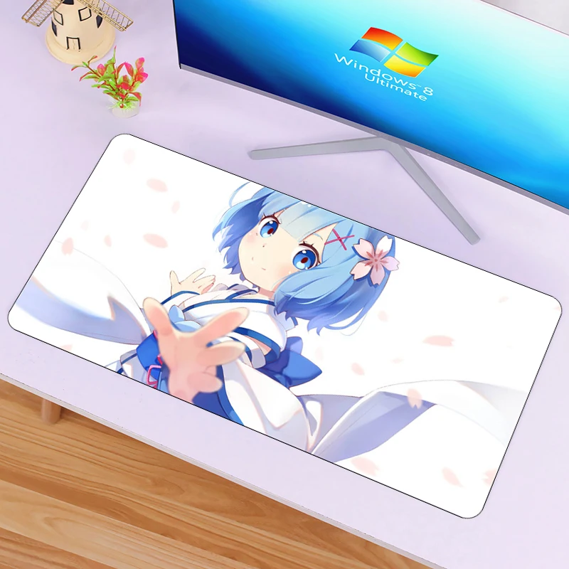 Коврик для мыши 60x30см японский аниме Ram Re:0 коврик соблазнительный клавиатуры