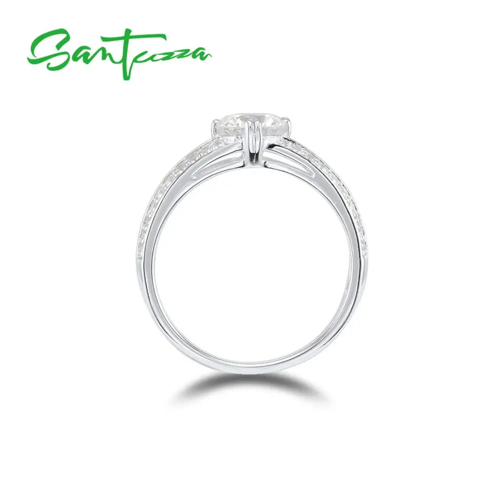 Женское серебряное кольцо Santuzza из серебра 925 пробы с фианитами обручальное