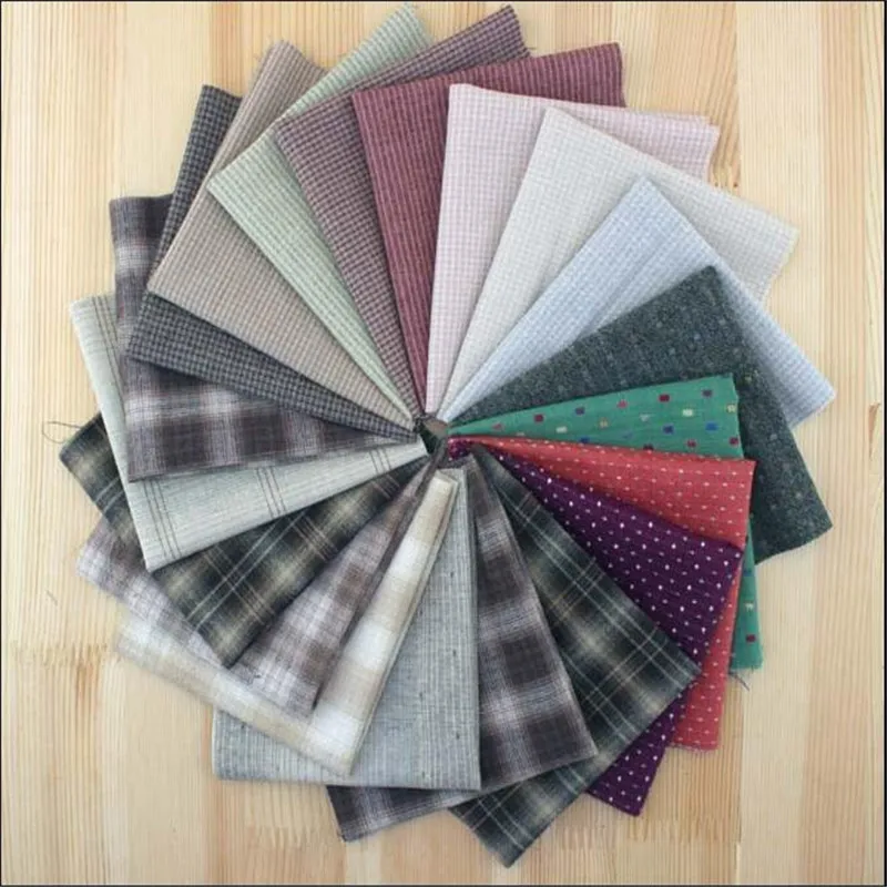 Сделай Сам Япония маленькая ткань окрашенная в пряжу для шитья ручной работы