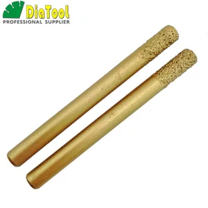DIATOOL 2 шт. ЧПУ вакуумные алмазные сверла для резьбы с плоским концом (820 мм), полосатые алмазные сверла, торцевая фреза