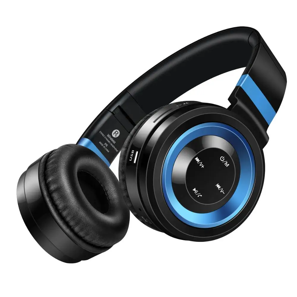 Беспроводные наушники P6 регулируемые Bluetooth с микрофоном поддержка TF карт