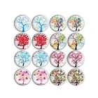 Набор круглых стеклянных кабошонов для украшений, с плоской спинкой, 16 шт.