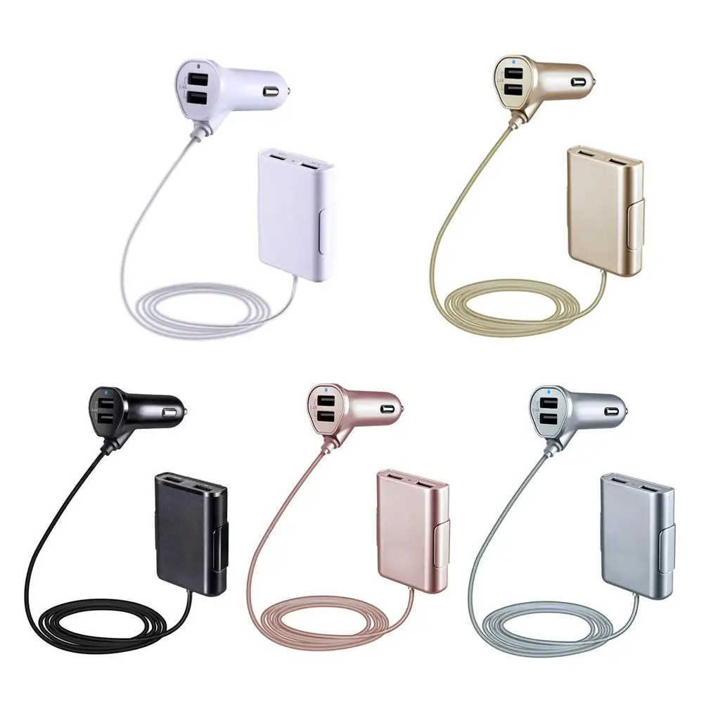 4 Порты 2 AUSB 5 цветов автомобиля Зарядное устройство Универсальный USB быстрый