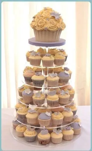 

event party supplies Details about 6 Tier Crystal Clear Acrylic Round CupCake Stand Tower Display Party wedding decoration