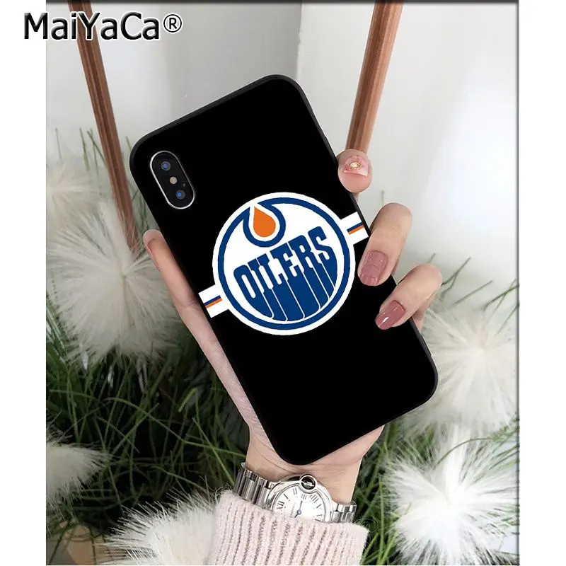 MaiYaCa Edmonton Oilers клиент высокое качество чехол для телефона для Apple iPhone 8 7 6 6S Plus X XS MAX 5 5S SE XR Чехол для мобильного телефона s