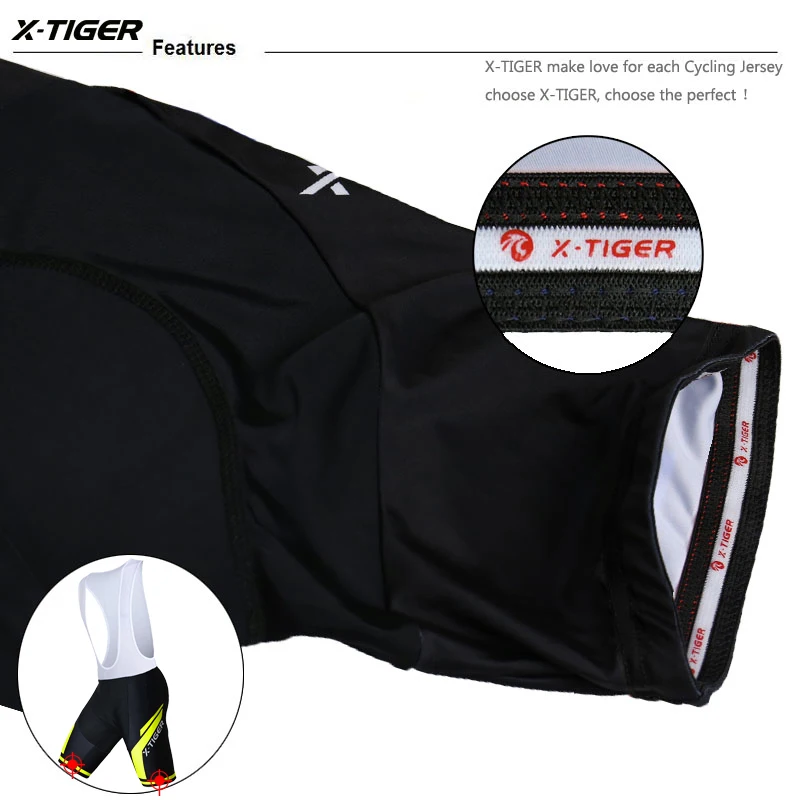 Велосипедные шорты X Tiger Pro с Coolmax 5D Gel Pad 100% лайкра|Шорты для велоспорта| |