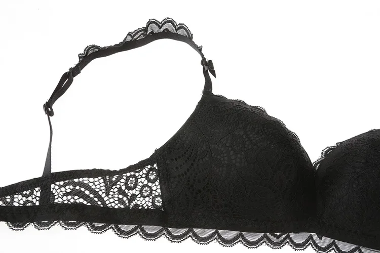 Комплект женского нижнего белья ABC 32-38 без косточек, кружевное нижнее белье бюстгальтер, набор интимных женских бюстгальтеров с эффектом пуш-ап, дамское нижнее белье, Комплект трусов