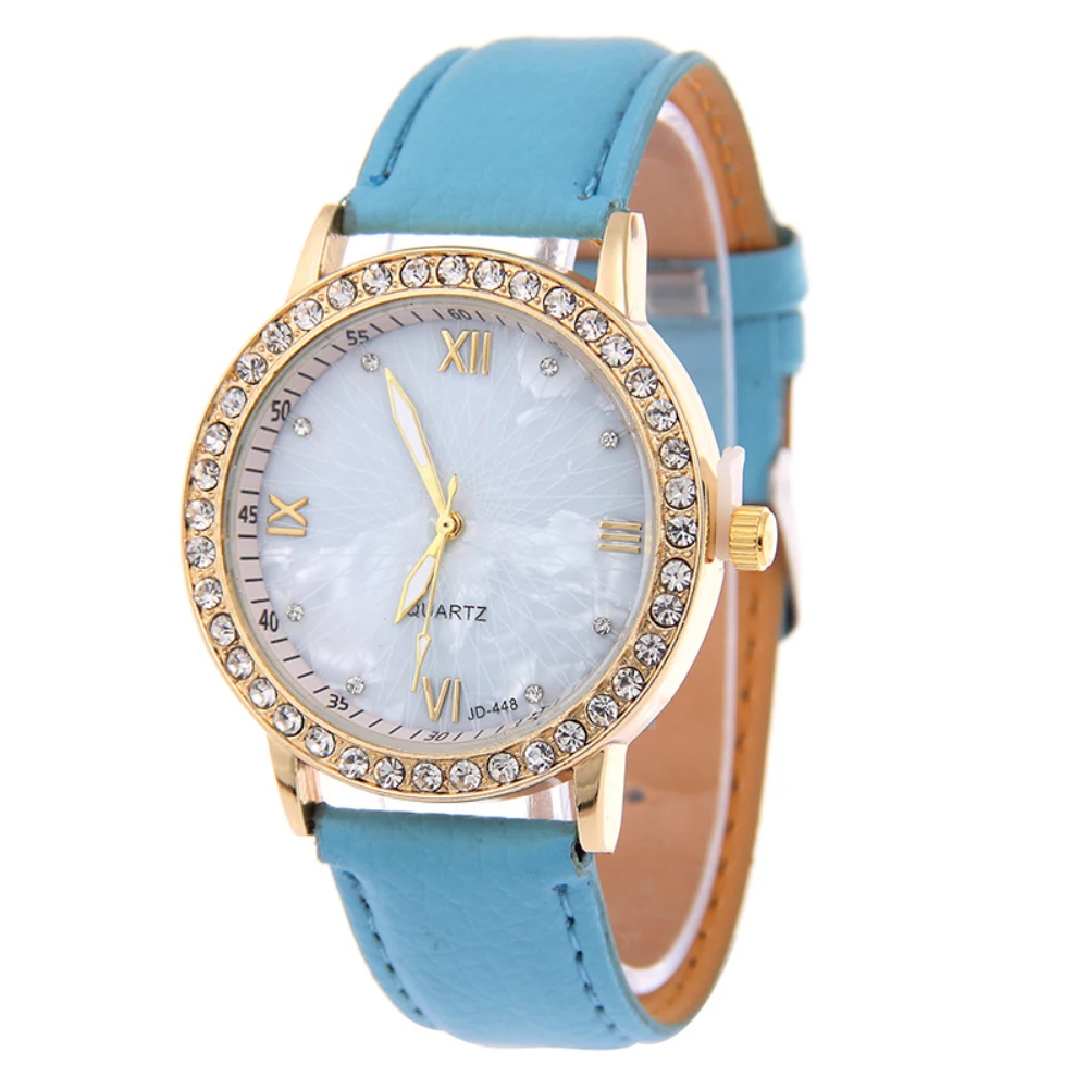 Женские кварцевые наручные часы montre femme модные стразы с римскими цифрами и