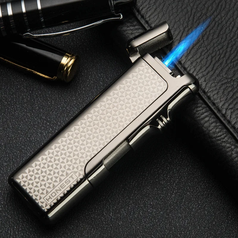 1pcs high quality 3 color lighter butane gas windproof Lighter for men isqueiro as christmas gift cigarette tool encendedor | Дом и сад