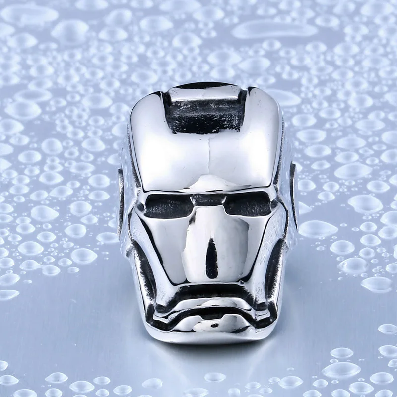 Кольцо Мужчины Ironman маска titanium стали литья панк-стиль мужчины ювелирные изделия