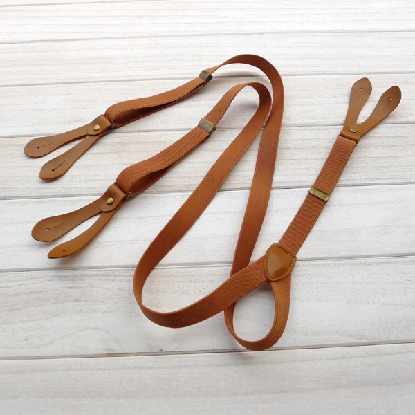 Подтяжки из натуральной кожи в стиле ретро коричневые подтяжки Бесплатная