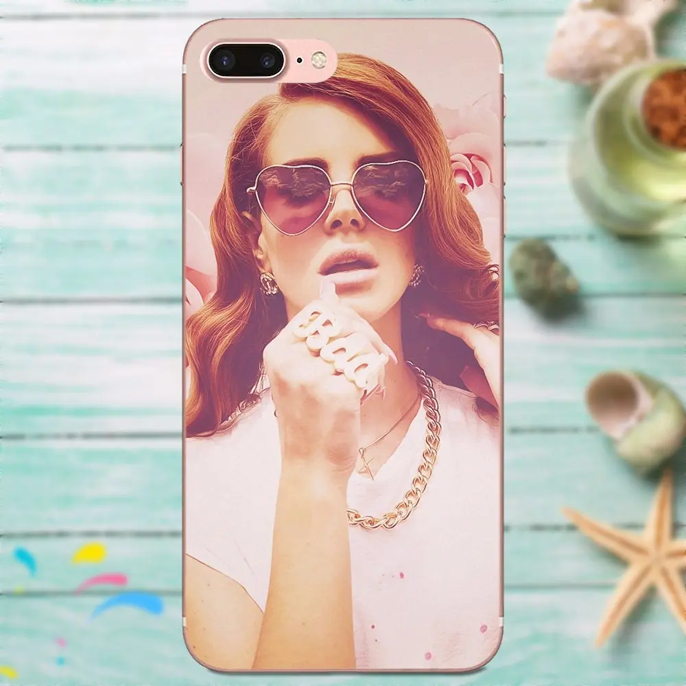 Мягкий чехол с принтом для Apple iPhone X XS Max XR 4 4S 5 5C 5S SE 6 6S 7 8 Plus Lana Del Rey|Чехлы-накладки| |