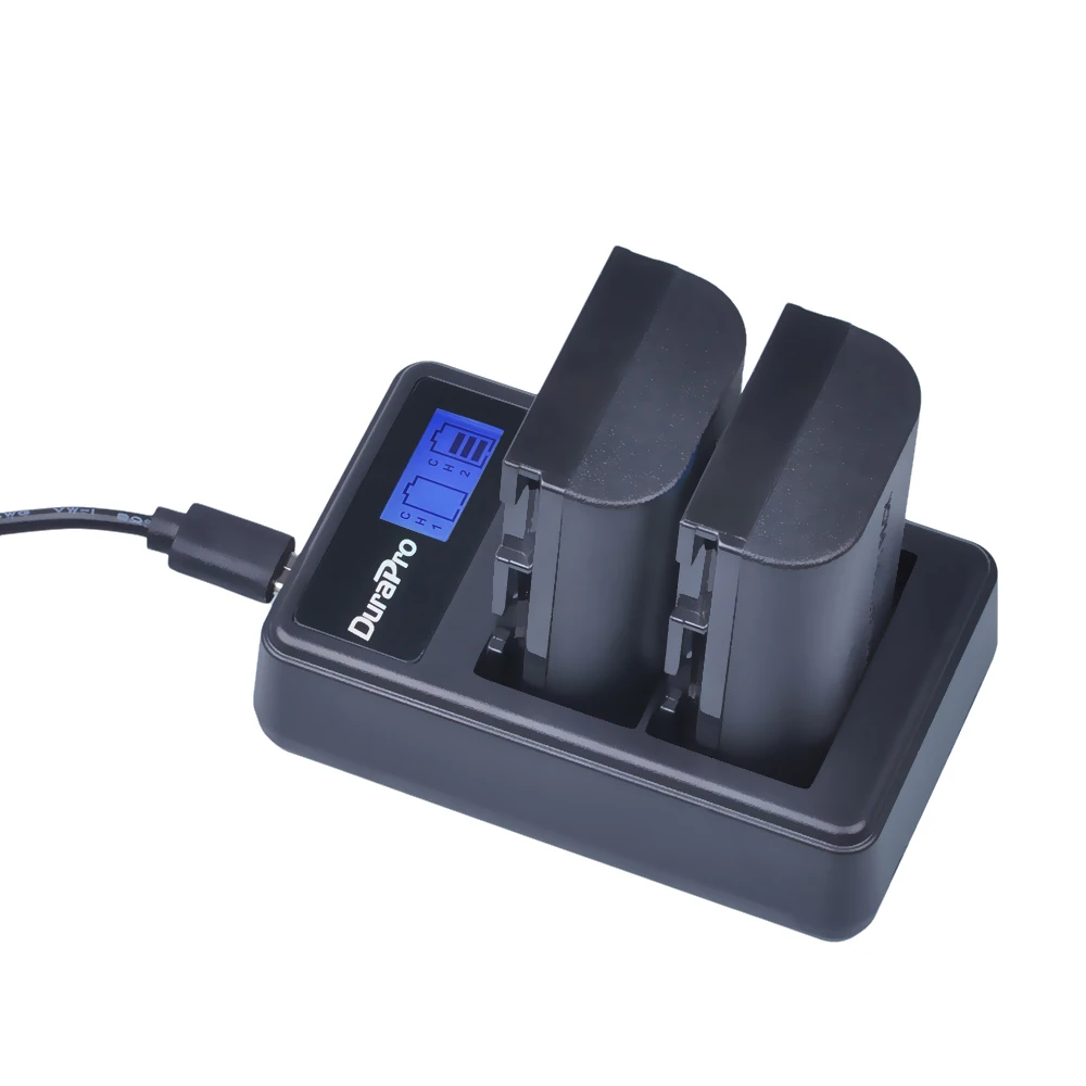 4 x DuraPro LP-E6 LP-E6N 2000 мА/ч, LP E6 LPE6 Камера Батарея+ ЖК-дисплей USB Dual Зарядное устройство для Canon 5D Mark II III 7D 60D EOS 6D