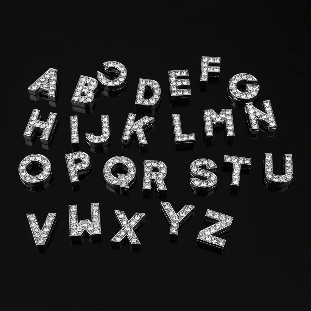 26 шт. DIY A-Z набор букв алфавит Серебряный Кристалл горный хрусталь алмазные