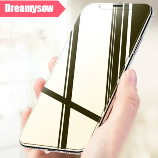 Цветное зеркальное закаленное стекло для iPhone X XR XS 12 Pro MAX 8 7 6 6s Plus 11Pro 9H защита