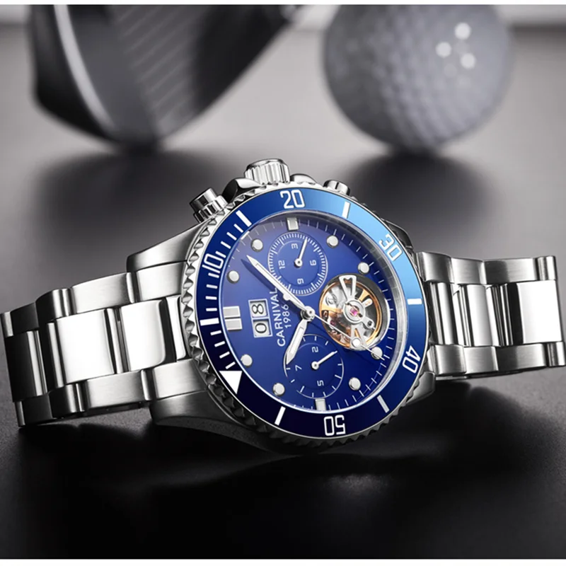 Часы мужские автоматические с турбийоном швейцарские брендовые роскошные