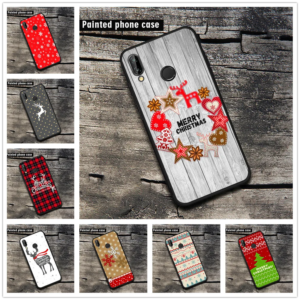2018 Рождество Счастливый новый год ТПУ чехол для телефона Чехлы huawei p8 p10 p20 lite p8l2017